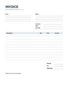 First page of Simple Invoice